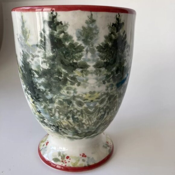 Red Cardinal Cracker Barrel Coffee Mug Cup Christmas Ceramic Susan Winget Robin - Picture 3 of 12